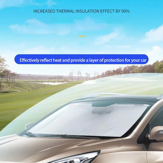 Car Sunshade Automatic Telescopic Rod Front Sunshade Heat Insulation Car General Purpose