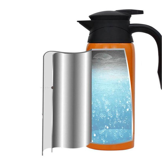 800ml Stainless Steel Car Electric Heating Kettle 8h Temperature Insulation Pot Coffee Tea Water Heating Cup