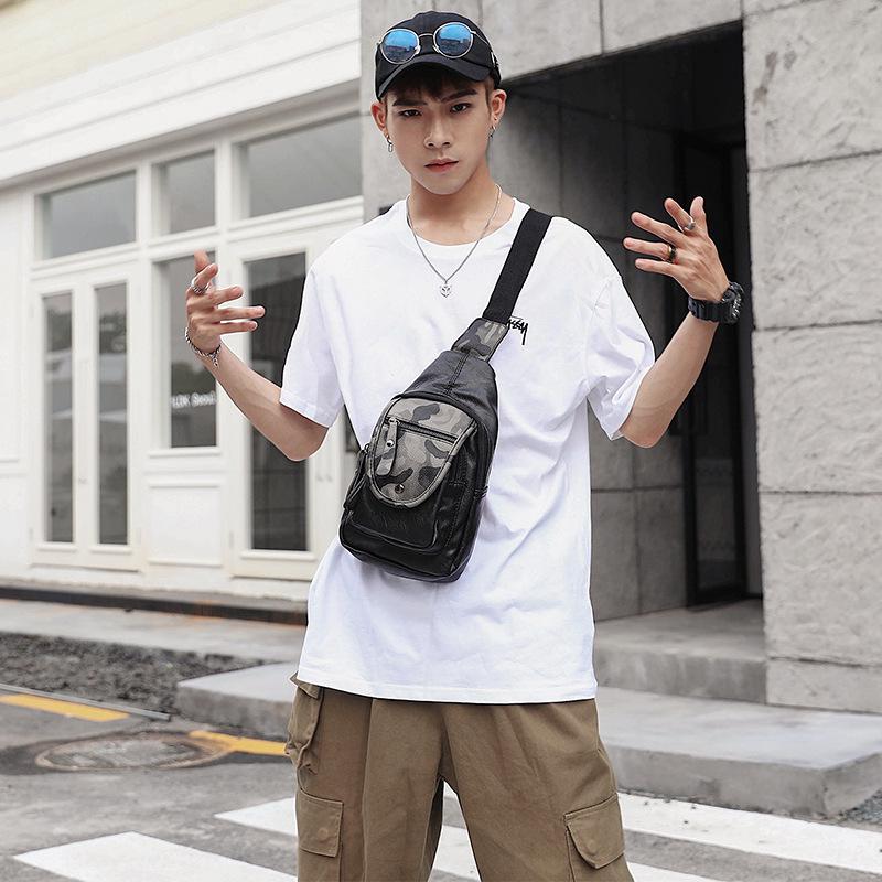 Camouflage Chest Bag Men Large Capacity Multi-pocket Shoulder Bag Outdoor Sports Bag Backpack