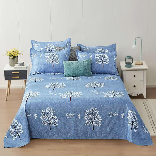 Twill Sanded Bed Sheet Three-piece Thick Single-piece Bed Sheet Two Pillowcases Single Double Multi-specification Four Seasons