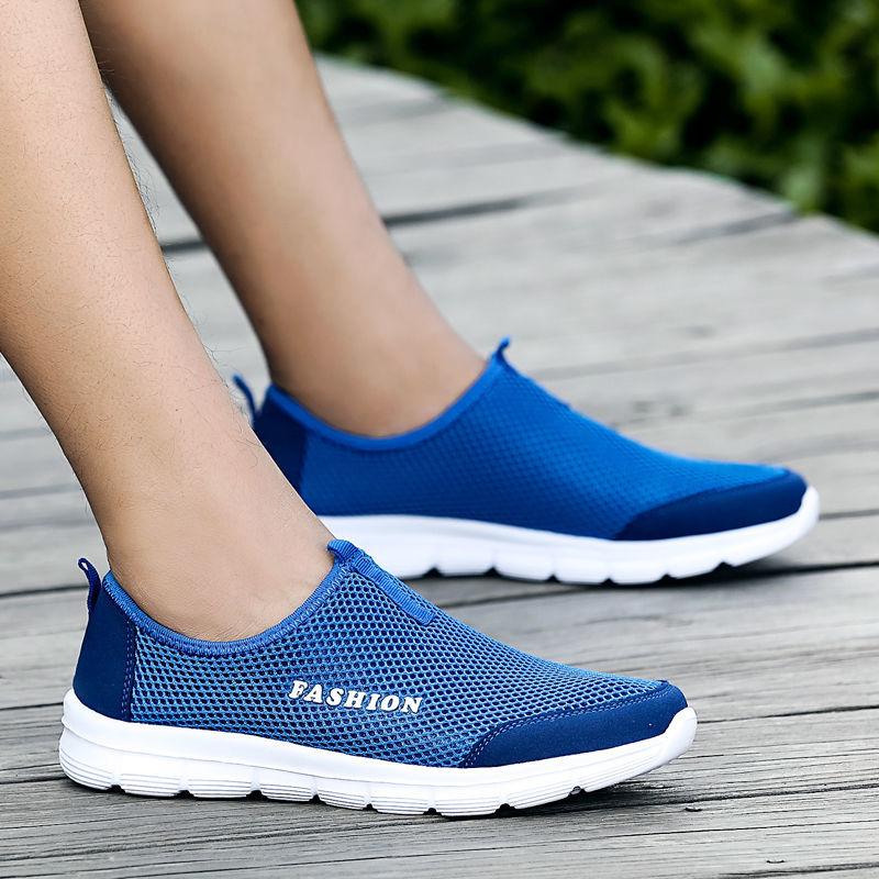 Spring and Summer Net Shoes Men's Old Beijing Cloth Shoes Breathable Hollow Outdoor Sports and Leisure Net Shoes