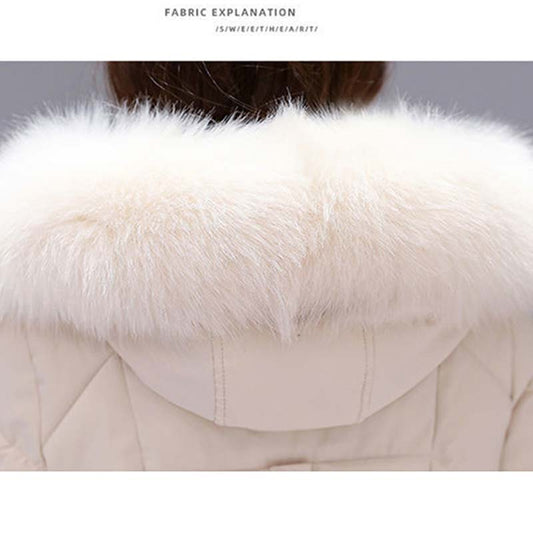 Women's Down Cotton Jacket Winter Long Section Over The Knee Thick Slim Slimming Coat Women