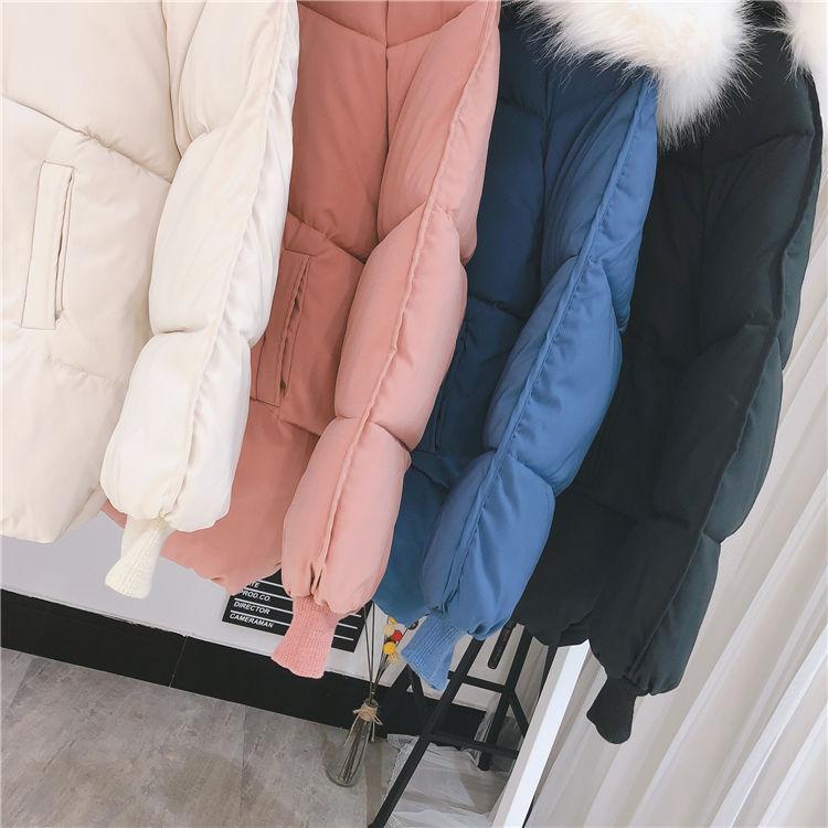 Women's Winter Korean Style Loose Padded Jacket Student Hooded Thick Bread Jacket
