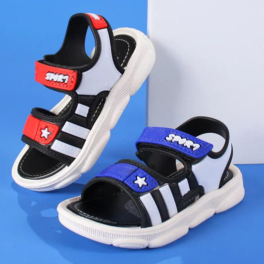 Boys Large Size Non Slip Casual Lightweight Sandals Children's Summer Sandals Kid's Soft Sole Flat Outdoor Sandals