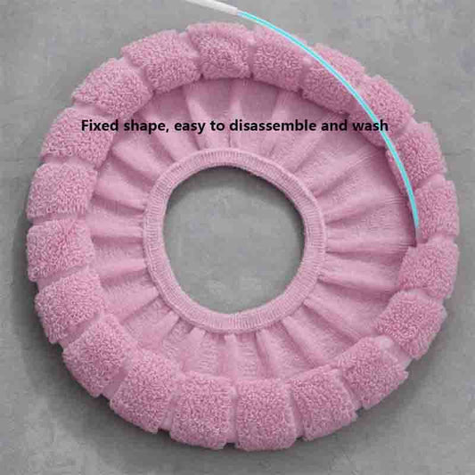 3pc Universal Toilet Seat Velvet Coral Toilet Cover Winter Toilet Cushion Cover Household Closestool Mat Seat Case Lid Cover