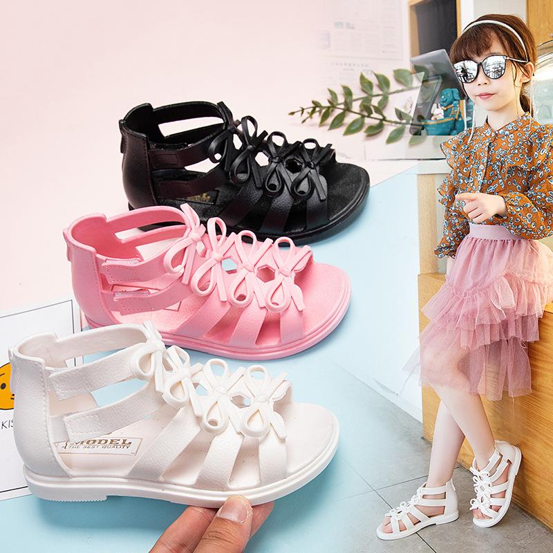 Girls Sandals Summer Fashion Non-slip Roman Sandals Korean Children's Princess Shoes Girls Beach Shoes
