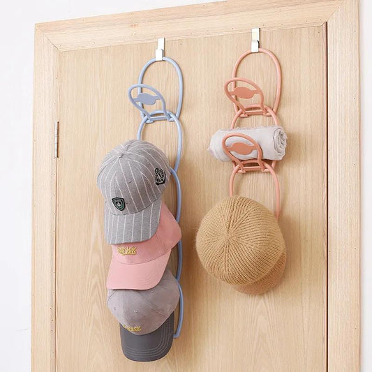 6Pcs Coat Rack Creative Storage Rack Wall Hook Nail-free Behind The Door Hat Rack Multifunctional Bag Wall Hook Rack