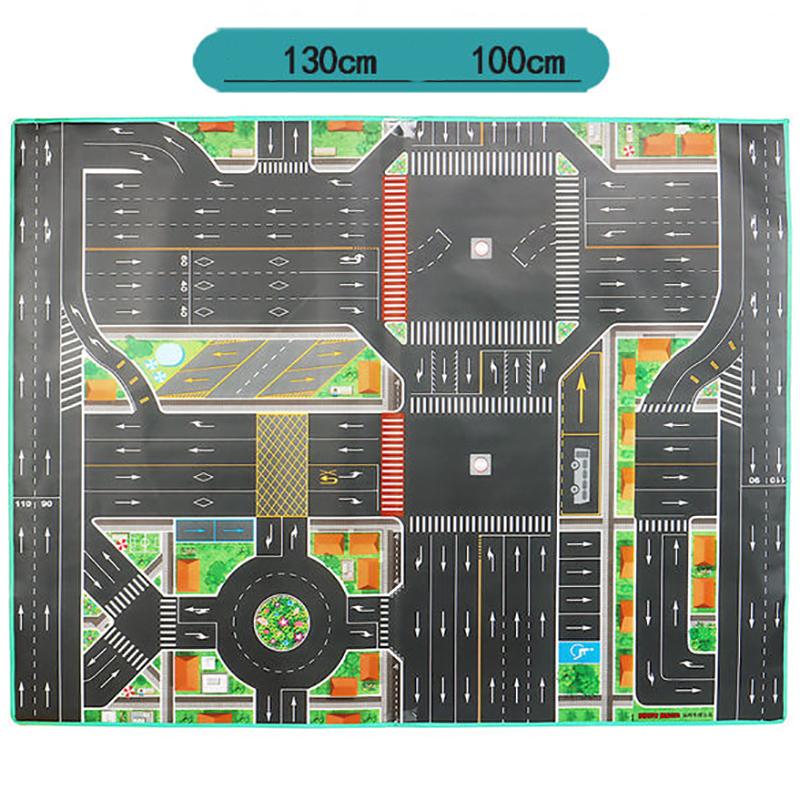 Highway Road Parking Map Play House Game Baby Crawling Mat Children's Urban Traffic Scene Map Floor Mat