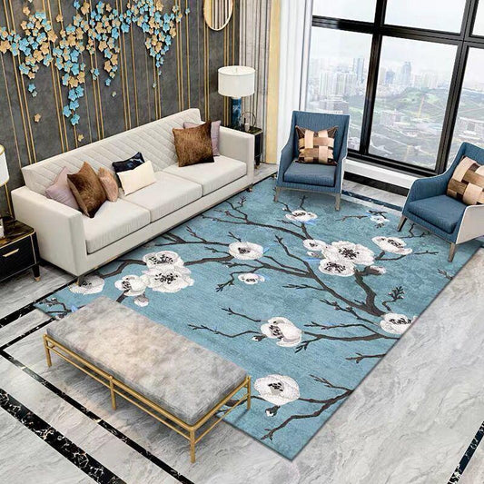 Chinese Style Carpet New Chinese Style Living Room Coffee Table Carpet Classical Retro Style Zen Tea Room Sofa Bedroom Bed Front Blanket