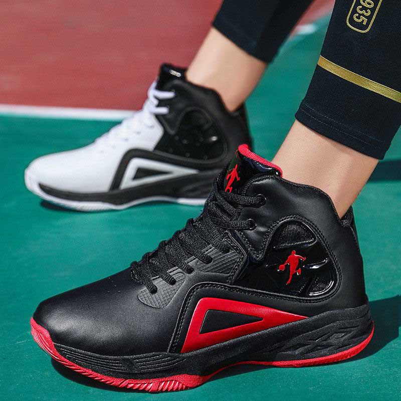 Size 36-44 Men Leather Sneakers Wear-resistant Basketball Shoes Deodorant Comfortable Running Shoes