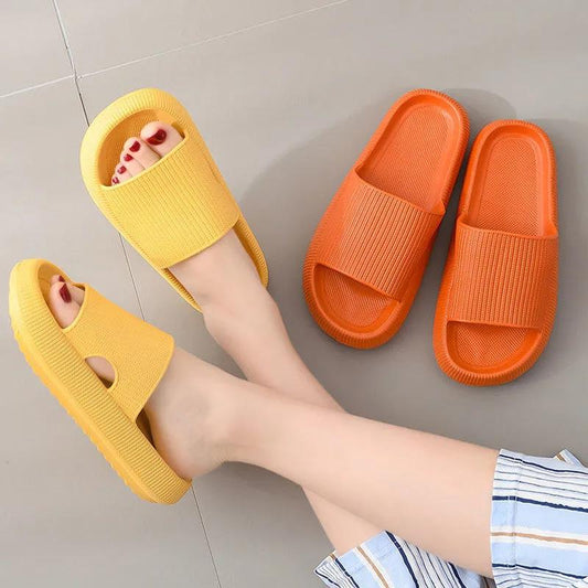 Slippers for Men and Women Couples Home Non-slip Soft-soled Slippers Padded Outer Shoes
