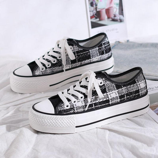 Harajuku Style White Shoes Women All-match Spring Canvas Shoes Women's Shoes Casual Light Shoes Women