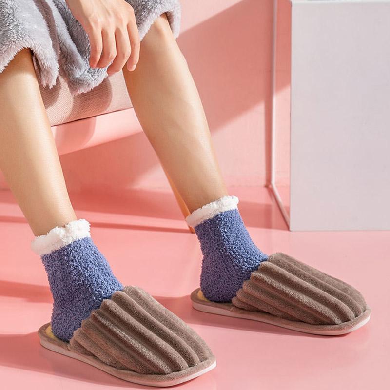 Autumn and Winter Cotton Slippers for Men and Women Home Non-slip Home Indoor Thick Bottom Non-slip Cotton Slippers