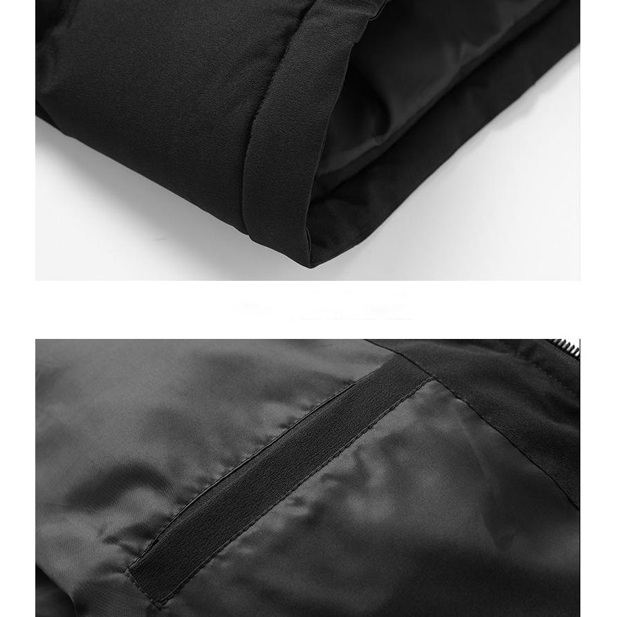 Cotton-padded Jacket Men's Jacket Winter Leisure Plus Size Hooded Padded Jacket Solid Color Thick Men's Padded Jacket