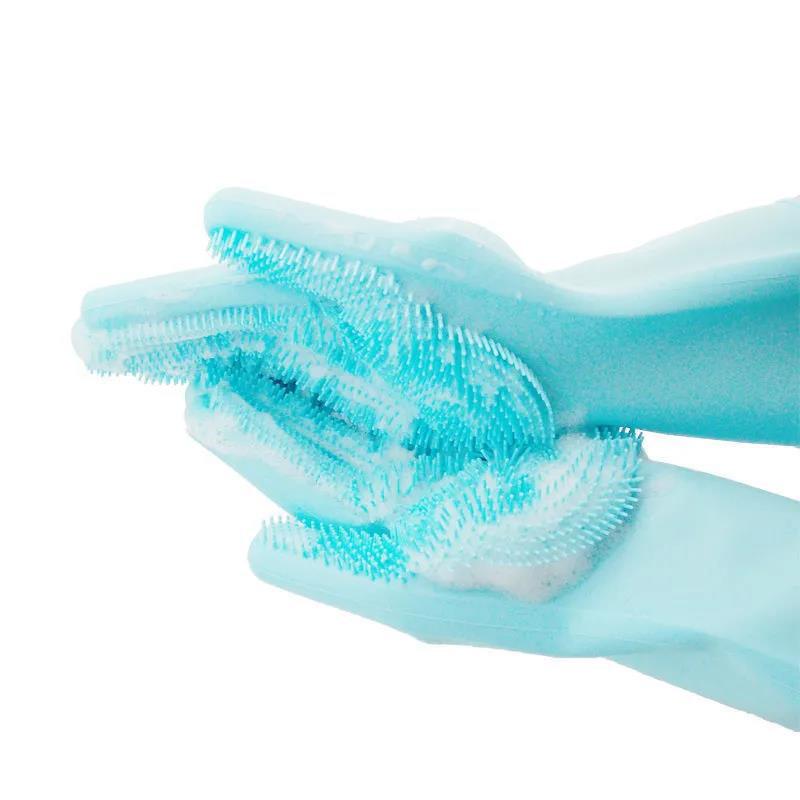 Pet Dogs and Cats Bathing Massage Gloves Dogs Use Finger Silicone Gloves To Scrub Bathtub Cleaning Pet Supplies