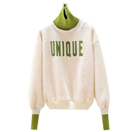 Autumn and Winter Loose High-necked Sweater Women's Pullover Thick Warm Jacket