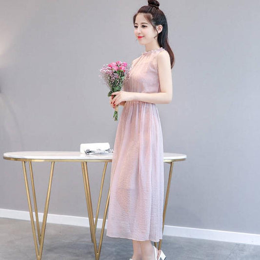 Pink Chiffon High Low Party Dress Summer Women Dresses Strapless Dress Sleeveless Party Gowns