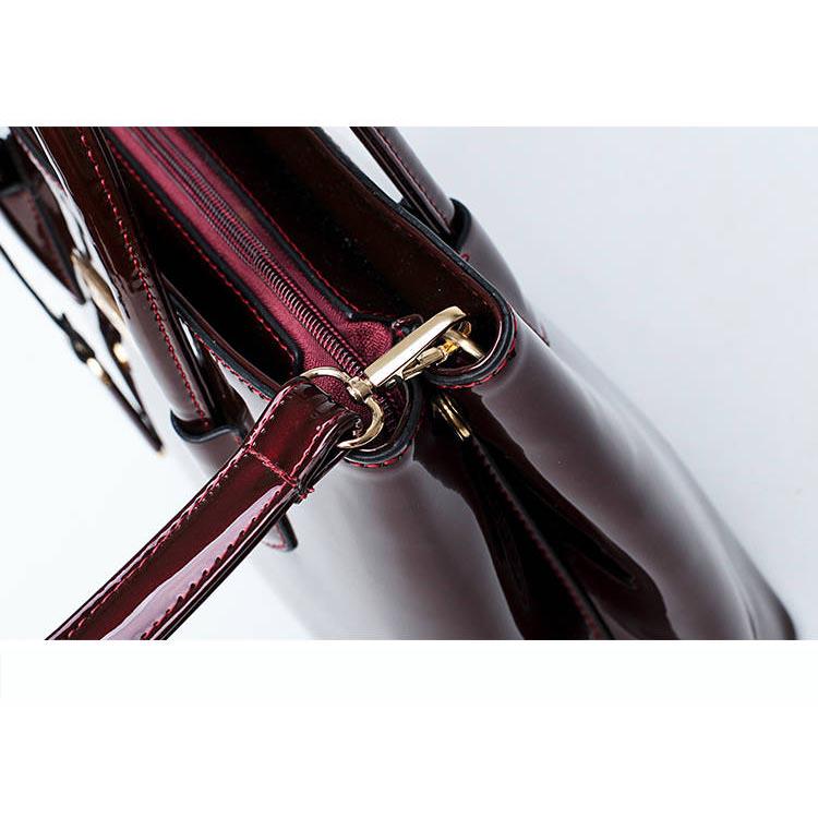 Scratch Proof Lacquered Glossy Tote Bag Female Bag Shoulder Bag Messenger Bag Wild Fashion Bag