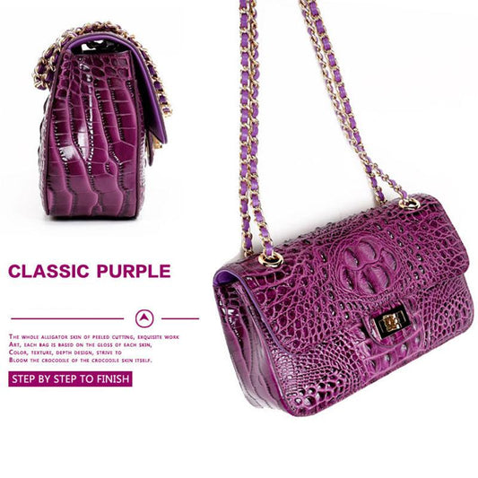 Real Crocodile Leather Handbags Leather Handbags Fashion Shoulder Bag Short Chain Messenger Bag