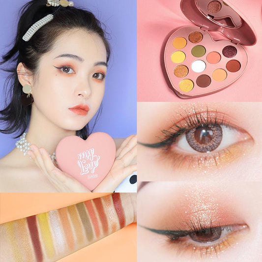 12 Colors Twilight Eyeshadow Palette Matte Pearly Eyeshadow Waterproof Multi-Specification Palette