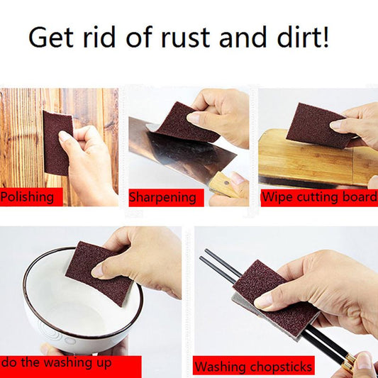 Cutable Emery Rag Household Cleaning Dishwashing Sponge To Wipe Off Rust Brush Dishwashing Cloth Scouring Pad