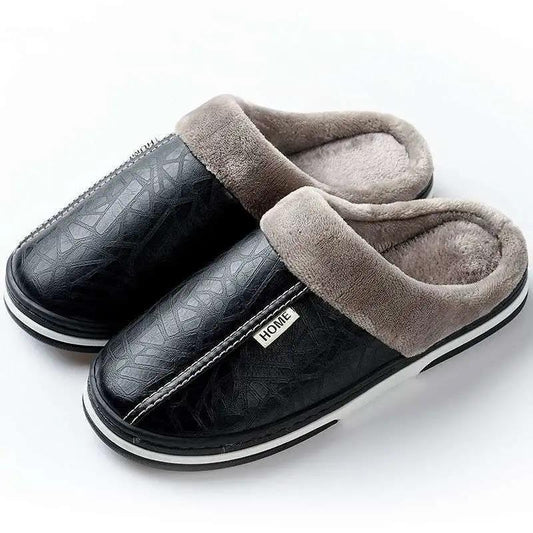 Winter Men's Large Size Thick-soled Non-slip Indoor Warm Cotton Slippers