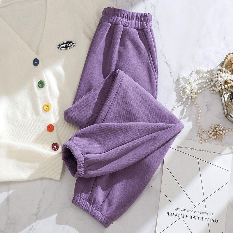 Spring and Summer Casual Pants Korean Version of Loose Small Man All-match Thin Section Waistband Sports Pants Women's Trend