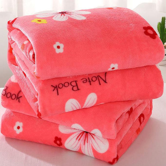 Bed Soft Coral Flannel Flannel Blanket Faux Fur Mink Sofa Cover Bed Cover Winter Blanket Travel Warm Blanket Air Conditioning Blanket for Nap
