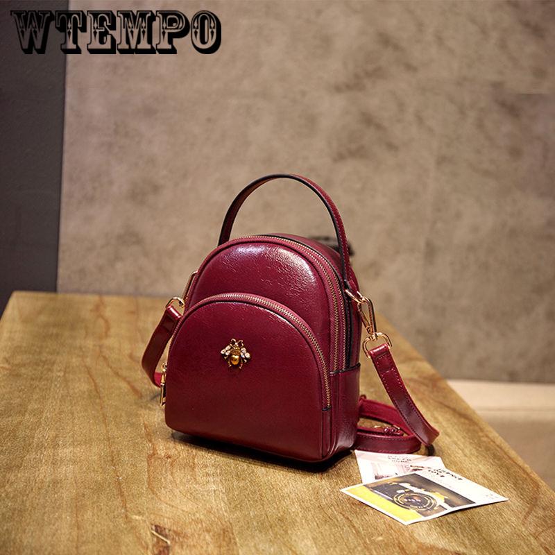 Backpack Women Pu Leather School Bags For Teenage Girls Travel Bags Female Backpack Soft Backpack