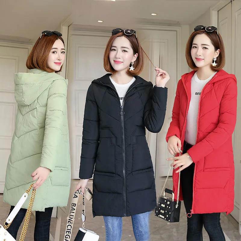 Winter Cotton-padded Clothes Women's Mid-length Korean Version of Slim and Thick All-match Slimming Down Cotton Women