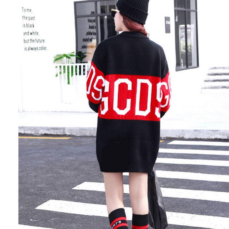 Pofulove Medium Korean Loose Autumn and Winter Thick Coat Women Sweater Women Short Sweater Students