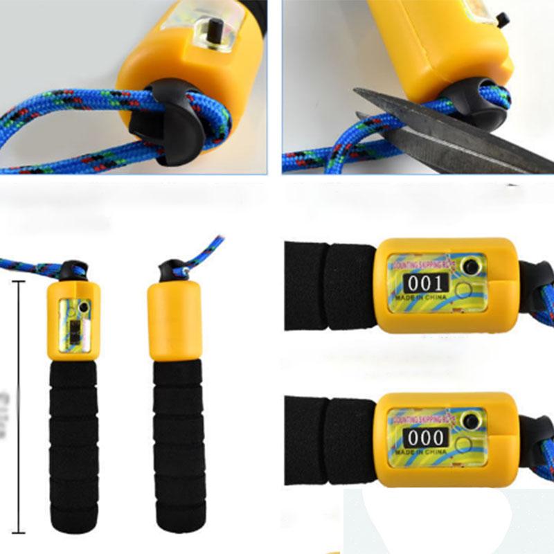 Professional Counting Skipping Rope Sports Fitness Adult Children Sponge Handle Student Special Adjustable Length Skipping Rope