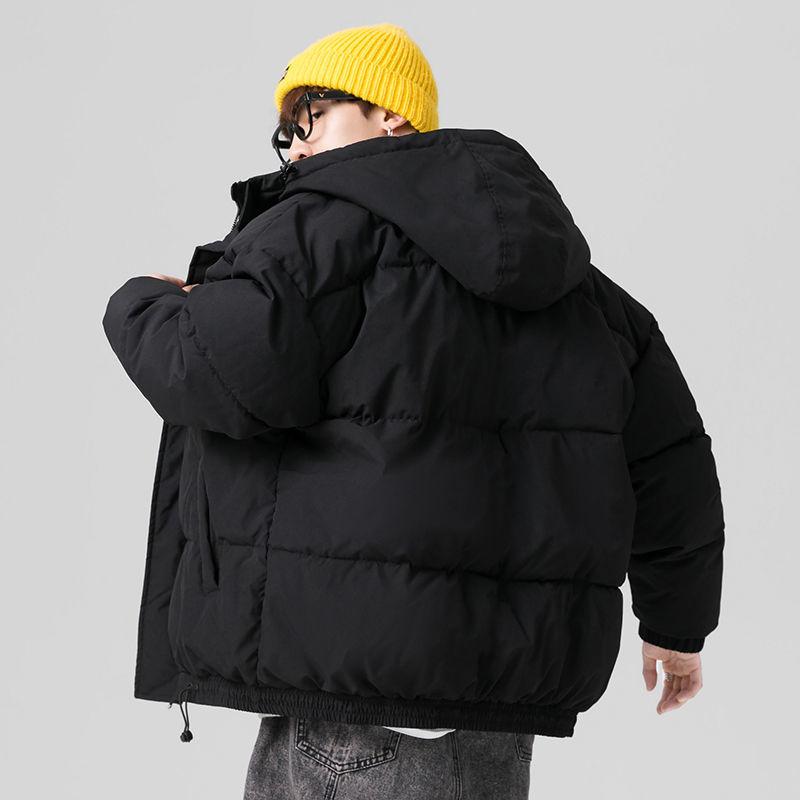 Winter Japanese Style Large Size Cotton-padded Jacket Korean Version of The Trend Loose Thick Coat Men's Drawstring Hooded Bread Suit Jacket Coat