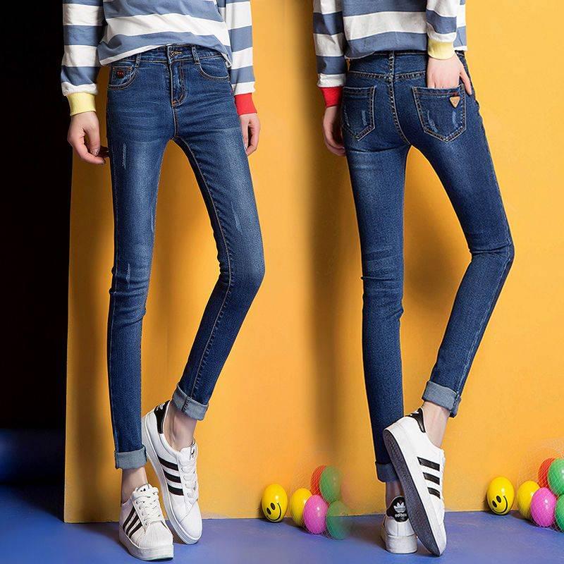 High Waist Jeans Women Pants Slim Elastic Vintage Jean Femme Denim Pencil Pants Skinny Jeans