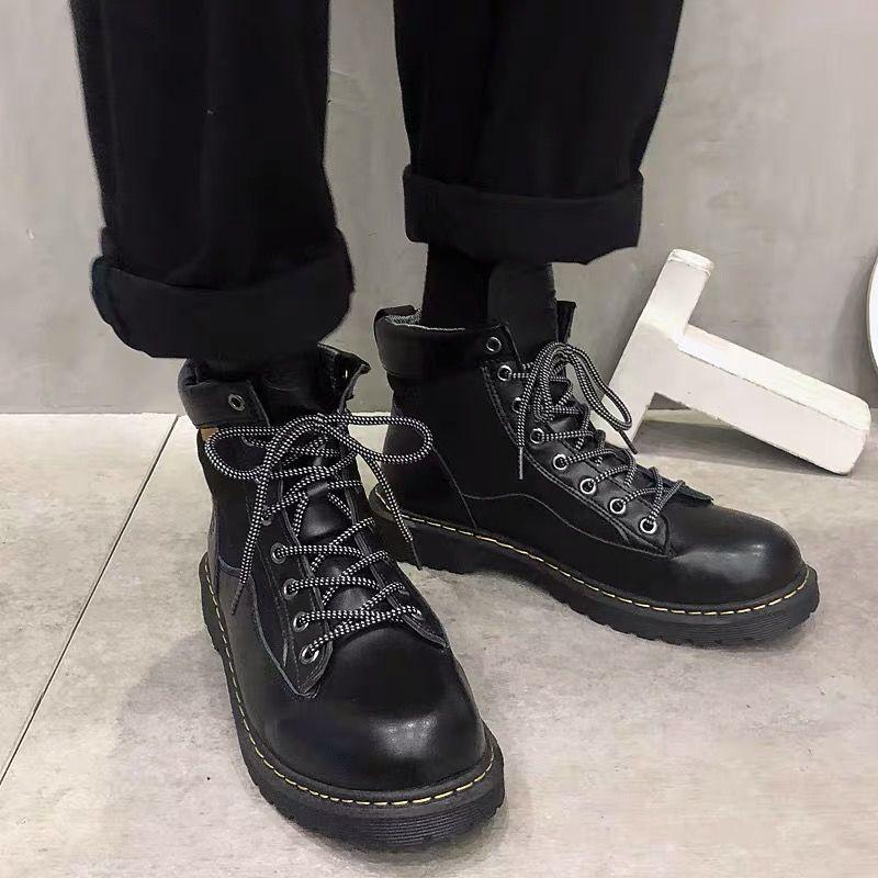 Autumn and Winter Martin Boots Men's Outdoor Casual Sports Boots Leather Snow Boots