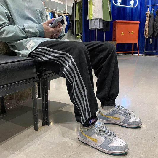 Women's Wide-leg Sports Pants Loose Foot Guard Pants Spring and Autumn Fried Street Design Sense Is Thin Pants Ins Tide