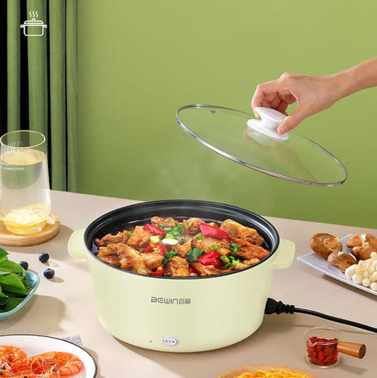 1000W 28cm Electric Cookware Wok Heat Pot Set Electric Steamer Non-stick Pot Kitchen Supplies for Family