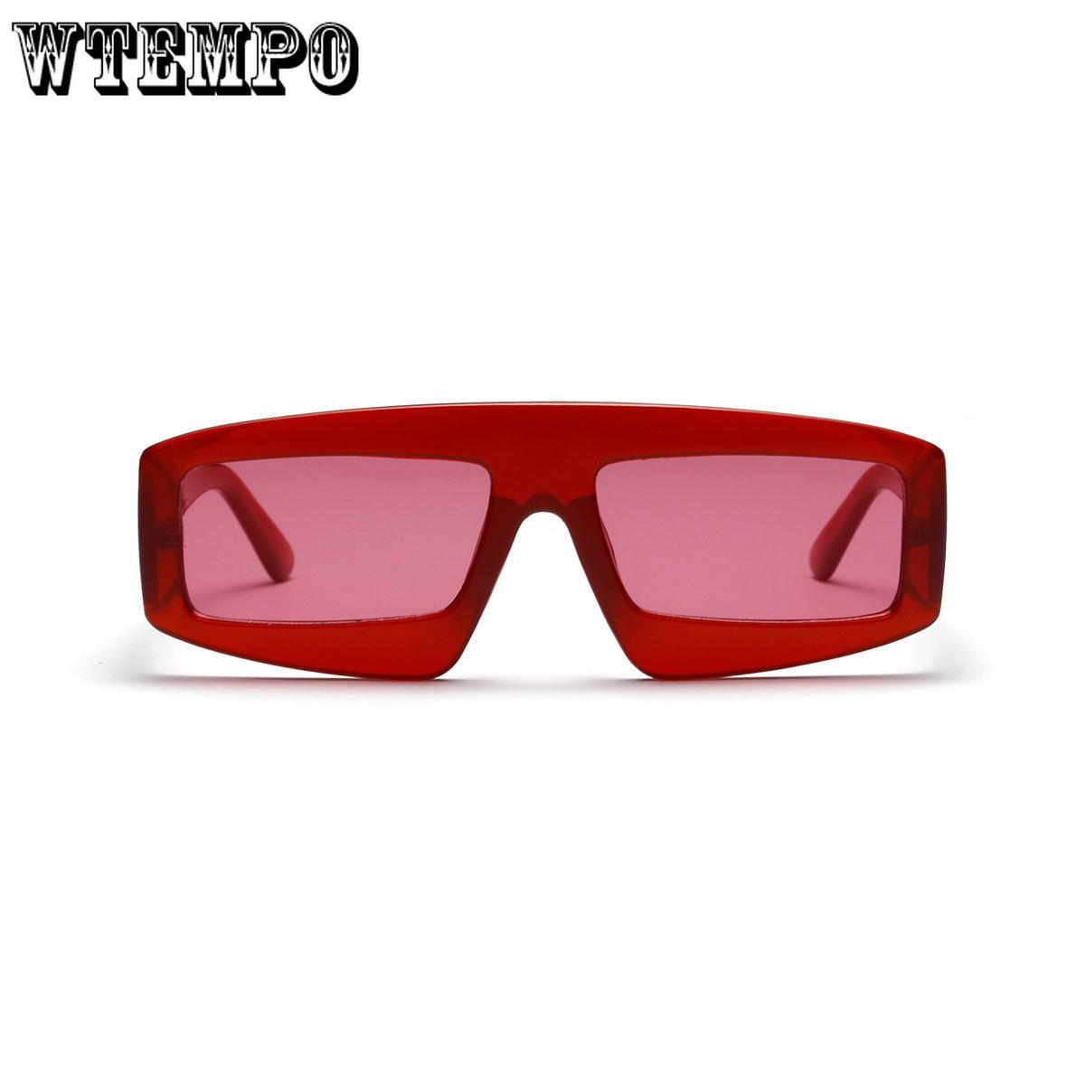 WTEMPO Big Box Punk Personality Sunglasses Men's Fashion Sunglasses Women's Oversized Glasses