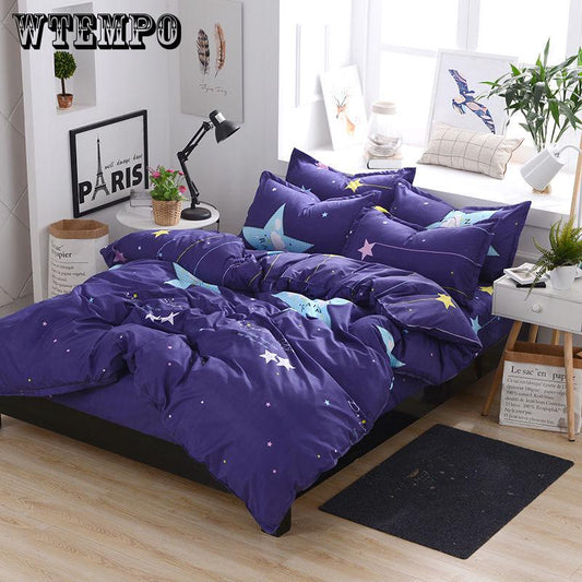 New Stylish 3/4pcs Cute Unicorn and Flamingo Bedding Sets Tropical Leave Duvet Cover Bed Sheet