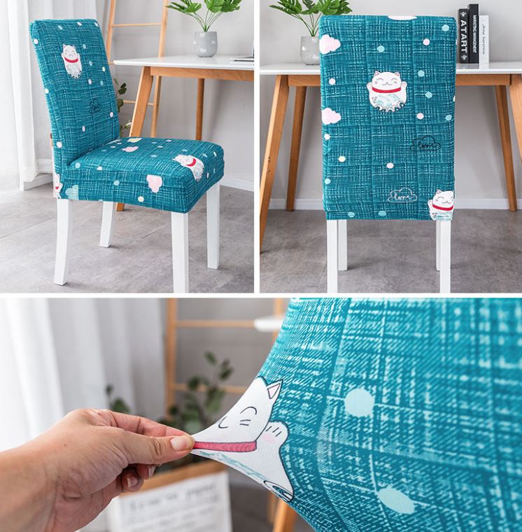 Chair Cover Universal Backrest Cover Stool Seat Fabric Household Elastic One-piece Dining Chair Cover