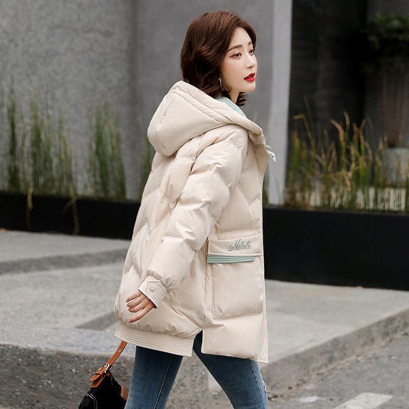Winter Korean Style Down Jacket Women Short Hooded Loose White Duck Down Fashion Jacket Trend