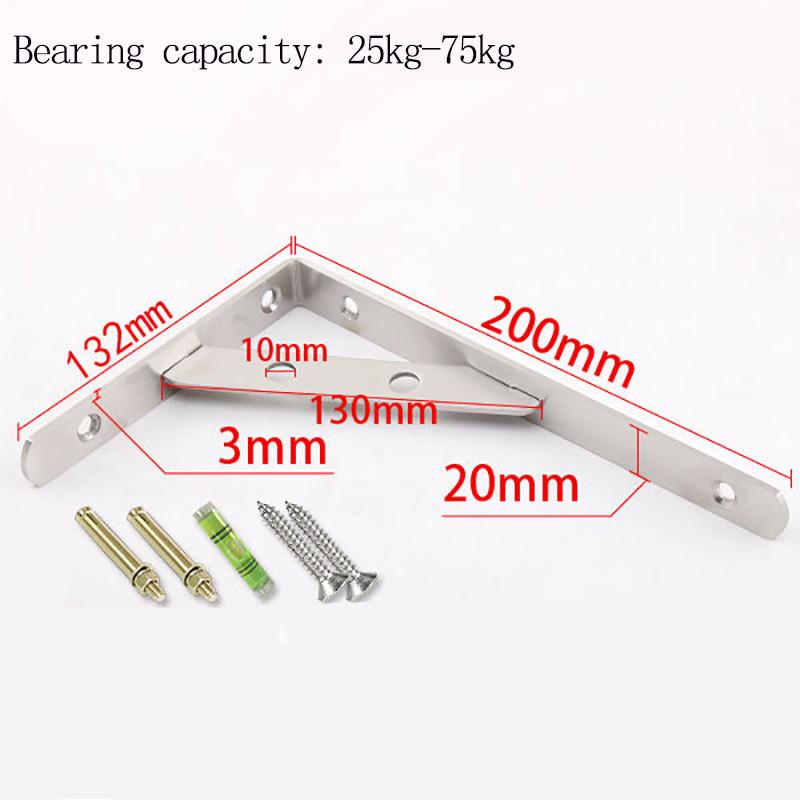 A Pair of Stainless Steel Tripod Shelf Bracket Right Angle Bracket Kitchen Support FrameA