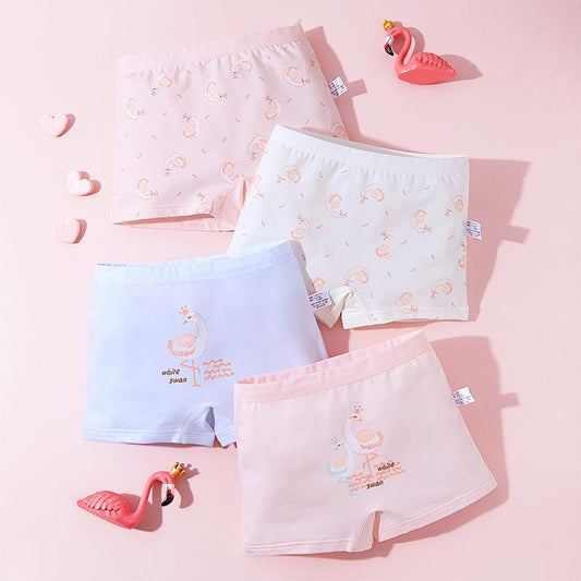 4Pcs Lot New Arrive Kids Underwear Cotton Baby Girl Panties Children's Briefs Cartoon Designs Shorts 2 To 10 Years