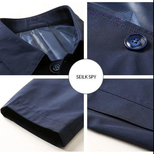 Spring and Autumn Thin Middle-aged Men's Jacket Middle-aged Business Casual Jacket Dad Jacket