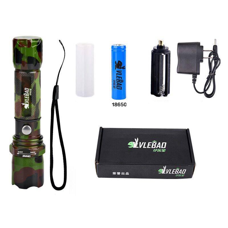 Led Zoom Flashlight Strong Light Rechargeable Super Bright Special Forces Long-range Waterproof Self-defense Household Outdoor Electric Light Small
