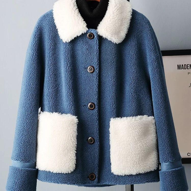 Woman's Cotton Wool Coat Winter Cold warm Long sleeve fur jacket Trend Large size Fur coat Winter