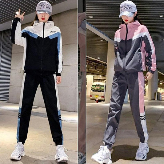 Autumn and Winter Sports Suit Female Casual Loose Student Two-piece Gym Fitness Suit Couples Wear Yoga Clothes Sportswear Sets
