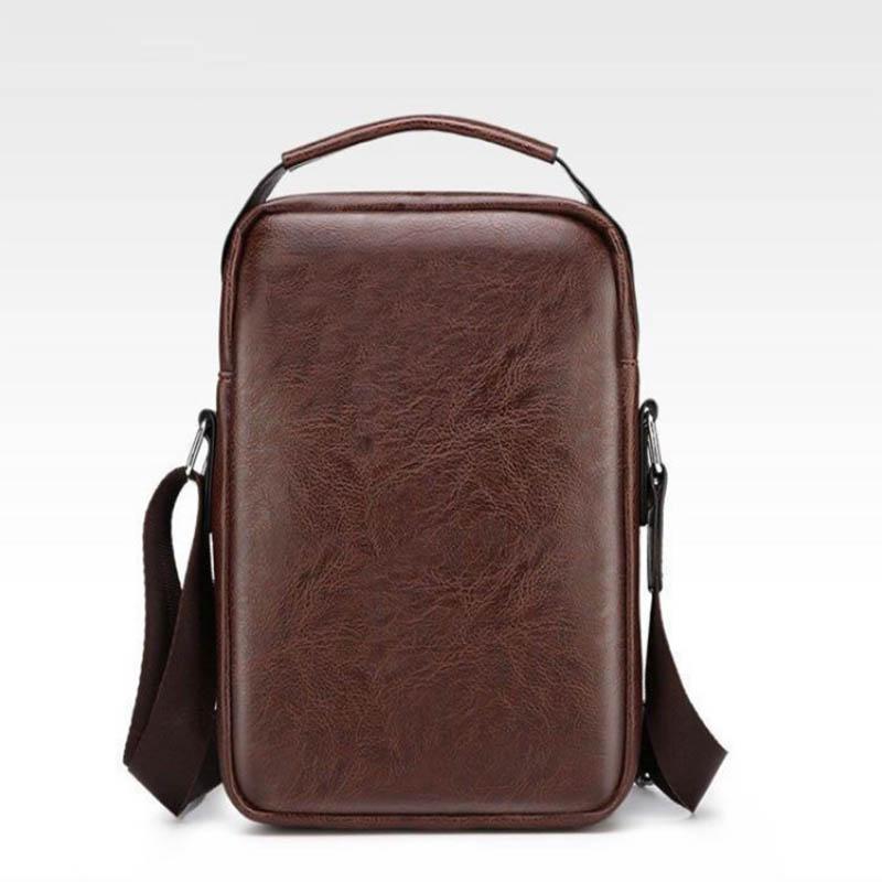 Leather Texture Men's Shoulder Bag Business Handbag Conference Bag Briefcase Backpack Messenger Bag