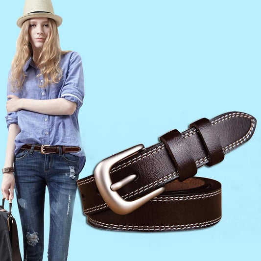 Women's Belts Leather Belts Female Students Korean Thin Belts Decorative Skirt Belts Jeans Belts Black Belts