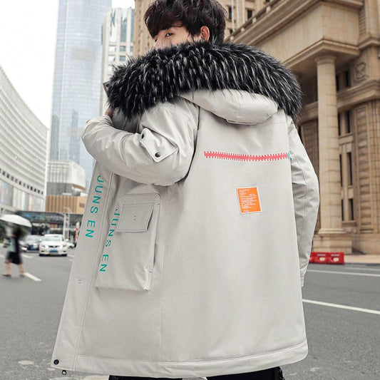 Cotton-padded Jacket Male Students Korean Version of The Short Section of The Winter Youth Thickened Warmth Hooded Trend